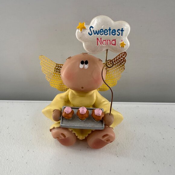 Sweetest Nana Angel Figurine With Cupcakes By Kirk Christmas Decoration 3.5” - Picture 6 of 10